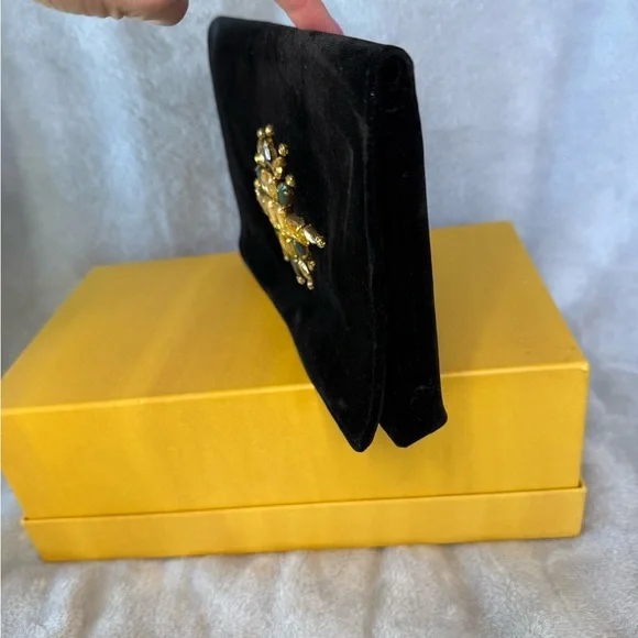Shiraleah Black Clutch with Gold and Green Accents - Picture 2 of 9